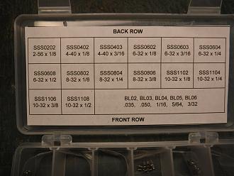 Click image for larger version

Name:	assortment of Stainless set screws_1.jpg
Views:	308
Size:	882.9 KB
ID:	148763