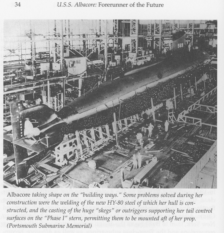 Click image for larger version  Name:	Stern as launched - from USS Albacore Forerunner of the Future.jpg Views:	0 Size:	353.3 KB ID:	150320